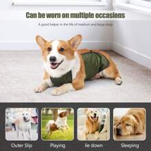 Waterproof Pet Clothes Dog Rain Jacket Belly Cover Corgi Raincoat Dog Bellyband Breathable Anti-Dirty Puppy Outfits Doggy Raincoat Dog Belly Protector