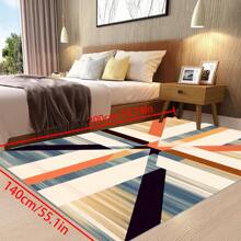 Bohemian Style Solid-Color Area Rug, 700g/Sq.M Crystal Velvet Backing, 5mm Thickness, Soft Anti-Slip Washable Carpet For Living Room, Bedroom, Kitchen, Office, Indoor & Outdoor Use
