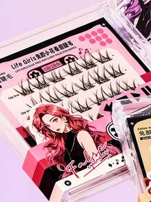 36pcs Single-Cluster Segmented C-Curled Glue-Free Reusable False Eyelashes, Natural Curl & Soft Tones, Magnify Eyes, Slouchy Starter Pack, Convenient For Daily Commute