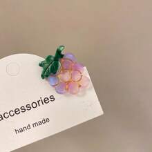 2 件水果形迷你发夹，西瓜和樱桃侧刘海发夹公主发饰（无卡）