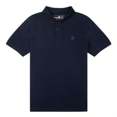 Timberland A24H2Z02 남성 비즈니스 폴로 셔츠, 통기성 있는 캐주얼 반팔