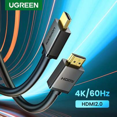  UGREEN 2.0 线缆 4K60hz 公对公高速适配器 3D 适用于智能电视 X Box 360 Apple TV PS4/5 Pro Nin Tendo Switch 投影仪