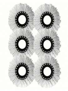 1/3/5/6/8 pezzi Teste di mocio di ricambio, con fibra ultra fine, lavabili in lavatrice, compatibili con mocio tornado circolare, ricambio standard per pulizia rotonda, pulizia domestica, lascia i pavimenti lucidi come uno specchio, rimuove macchie d'olio e polvere, essenziale per la casa