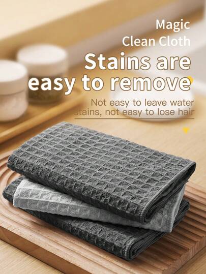 Waffle Texture Cleaning Cloth, Coffee Machine Cleaning Rag, Highly Absorbent & Stain Removing Household Cleaning Cloth, Super Soft Pineapple Patterned Microfiber Cleaning Cloth