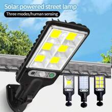 1pc Outdoor Solar Powered LED Wall Light With Motion Sensor, 3 Modes, Waterproof, Automatic On/Off, Suitable For Yard, Garden, Pathway