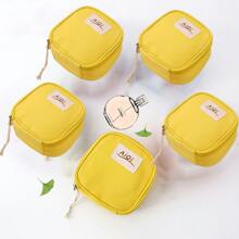 Creative Minimalist Sanitary Napkin Storage Bag, Wet Wipes Pouch, Suitable For Various Sizes Of Tampons, Cosmetics Storage Box, With Inner Lining, Ideal Gift Choice - Multicolor - View 4