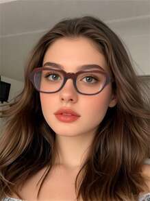 1 Pair Retro PC Small Frame Y2K Eyeglasses, Simple & Practical Multi-Function