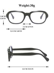 1 Pair Retro PC Small Frame Y2K Eyeglasses, Simple & Practical Multi-Function