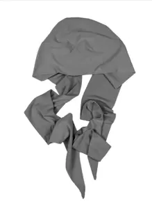 1 件女式纯色头巾头带，带弹性拉绳，透气舒适弹力吸汗带多功能运动头巾适合日常佩戴、瑜伽、健身和时尚造型 - 深灰色 - 查看 3