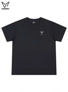 veidoorn Men's Sports T-Shirt,Lightweight, Crew Neck, Ideal For Basketball, Running & Fitness Training - Black - View 3