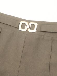 (Sugerencia: Corre grande en talla) Nuevos pantalones de traje de cintura alta para mujer, diseño elegante, adecuados para el trabajo, los negocios, el casual, las vacaciones, el regreso a la escuela, la primavera y el verano. (Se recomienda pedir una talla menos para la cintura) - Verde militar - Ver 4