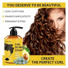 Suitable For Wavy And Curly Hair, 9.47-Ounce Curl Defining Cream, Containing Moroccan Nut Oil, Moisturizing And Deeply Conditioning, Making Hair Shiny And Elastic, Perfectly Suitable For Dry And Frizzy Hair. - Màu vàng - Xem 4
