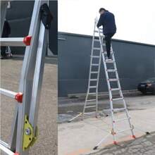 1 Pair Of Stabilizer Legs For Extension Ladders With Anti-Slip Rubber Feet, Supporting Up To 440 Lbs Load Capacity