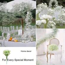 Pure White Real Touch 1pc/12pcs/18pcs/30pcs Artificial Gypsophila Flowers - Suitable For Wedding Bride Engagement Home Scene Flower Arrangement, Mother'S Day Decoration, Home Decor - Multicolor - View 11