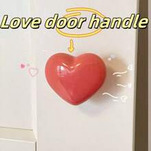 1 pezzo Pulsante doppio per cassetta del water a forma di cuore, rubinetto per bagno robusto a forma di cuore, accessorio per il bagno, maniglia stilosa per cassetti, adatto per cassetti di armadi e pensili da cucina, hotel, centri commerciali, ville, club, feste di festival, regali di San Valentino