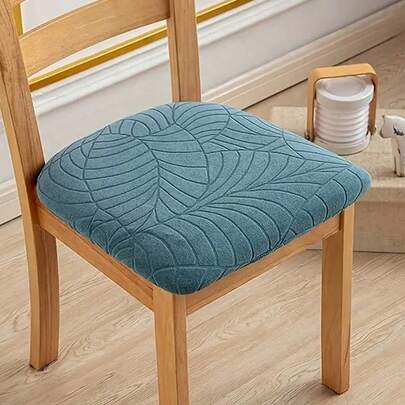 1 chiếc bọc ghế, bọc ghế ăn dệt jacquard, thích hợp cho ghế văn phòng, phòng ăn, nhà bếp, bảo vệ đệm ghế.