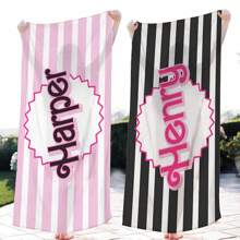 定制沙滩巾，生日泳池派对礼物，送给女儿的生日礼物，个性化生日度假礼物，单人派对礼物，多功能，可调节，可重复使用，装饰性强 - 彩色 - 查看 4
