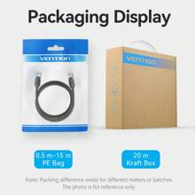 VENTION Cat.8 SFTP Ethernet Patchkabel 40Gbps RJ45 Anschluss Netzwerkkabel, 40Gbps Gaming Ethernet Kabel, PVC, schwarzes Kabel für Desktopcomputer, Laptops, Netzwerk Set-Top-Boxen, Router
