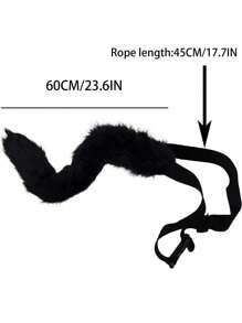 1 pieza Accesorio de cola de zorro/gato peludo unisex para Halloween, accesorio de disfraz y cosplay para fiesta de Halloween