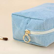 Personalized Embroidery Makeup Bag Portable Corduroy Makeup Bag Custom Name Travel Makeup Light Beigecare Toiletry Bag Bridesmaid Bag Cosmetic Bags For Woman Customized Gift, Makeup Travel Bag - Multicolor - View 8