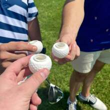Zestaw kieliszków do wódki w kształcie piłki golfowej, szklanki do picia z pokrywkami do tequili, prezenty dla mężczyzn, prezent urodzinowy dla męża i ojca, okrągłe naczynia do napojów o tematyce sportowej, wyjątkowe akcesoria do dekoracji imprez golfowych