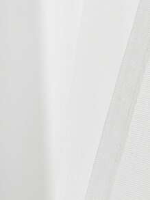 1 件纯色薄纱窗帘，轻盈透明，奢华现代简约设计，涤纶，柔化光线，适用于卧室、客厅、阳台、窗帘杆