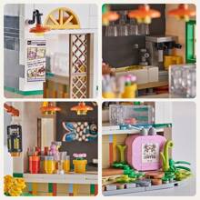 WLtoys Three Miniature Building Blocks Japanese City Architecture DIY Shop Street View House Model Building Blocks Gift Gift Gifts For Kids