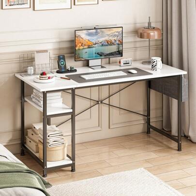 Escritorio Minimalista Metal Oficina Estacion Trabajo Repisa