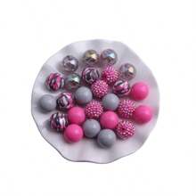 20pcs 20mm Bulk Price Cheap Handmade Colorful Style Mix Set Acrylic Gumball Beads For Chunky Bubblegum Beadable Keychain Jewelry Bracelet Necklace DIY Making - Multicolor - View 16