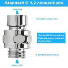 Brass Chrome Ball Joint Shower Arm Angle Adjustable Swivel Adapter - Silver - View 6