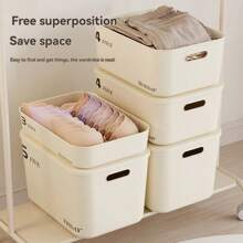 Lidded Ins Style Storage Box, Dustproof For Cosmetics, Food, Bedroom, Dormitory, Toys Back To School