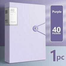 1/2pcs Solid Color A4 Ring Binder Folders, Waterproof And Anti-Dirty PP Material, High Transparency Sleeve Document Organizer, 20/30/40/60/80/100 Pages Options, Back To School/Graduation Season Gifts, Suitable For School, Home And Office Filing