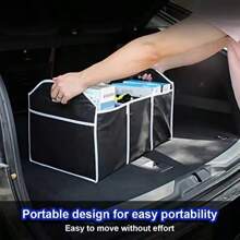 Multi-Pocket Car Trunk Bag Large Capacity Folding Storage Bag Portable Trunk Stowing And Tidying Car Trunk Organizer