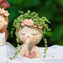 件装异想天开的脸和乌龟硅胶模具套件，适用于 DIY 多肉植物盆和笔筒 - 灵活、易于释放的工艺模具，适用于环氧树脂、石膏、混凝土 - 迷人的家居装饰，带有花童和微笑乌龟设计