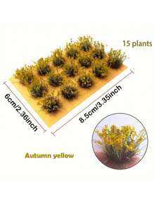 10mm 簇绒草草坪模型，微缩风景军事模型，沙箱模型，火车模型，微景观DIY，1/35 1/48 1/72 1/87 比例逼真草地