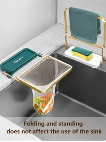 1 Conjunto de Filtro de Pia de Cozinha Premium - Cesta de Filtro Retrátil com Peneira de Malha Descartável, Prende Efetivamente Resíduos de Alimentos e Fácil de Limpar - Design Retrátil e Reutilizável, Acessórios de Cozinha, Ferramenta de Cozinha Essencial para Chefs de Casa, Armazenamento Econômico de Espaço para Organizadores de Cozinha, Ideia de Presente de Natal para Cozinha