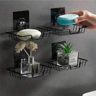 1 件不锈钢淋浴皂盒，粘性皂架，适用于淋浴墙、浴室、浴缸和厨房水槽，无需钻孔浴室装饰夏季