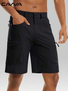 Cavva Herren Sommer Sport Cargo Shorts schnelltrocknend, wasserfest, Lässig mit Stretchbund, für Wandern, Radfahren, Laufen, Golf, Training