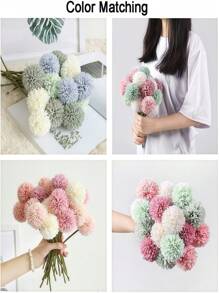 2/5 bó hoa cúc lụa nhân tạo, trang trí tiệc cưới sân vườn nhà bếp - trắng - Xem 10