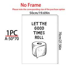 1pc Funny Toilet Print, Bathroom Wall Art, Let The Good Times Roll, Bathroom Humor Print, Cute Bath Decor, Bathroom DIGITAL DOWNLOAD ,Minimalist Home Wall Art, Gift,Home Wall Decoration, Bedroom, Living Room, Kitchen, Bathroom, Cafe, Dormitory Wall Art Canvas Poster Gifts Birthday Graduation Kitchen Decor - 1pc - View 14