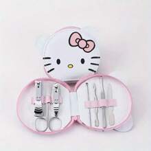 Sanrio Sanrio Hello Kitty 7-Piece Nail Care Set In Zipper Case - Cartoon Character Manicure And Beauty Set, Stainless Steel Tools, Suitable For Personal Grooming Care, 14 Years Old And Above