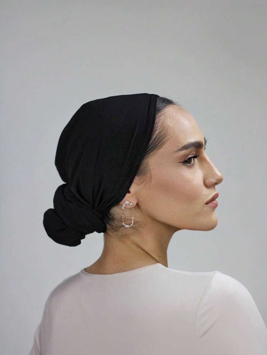 1 Khăn trùm đầu Hijab dễ dàng cho nữ, màu trơn cổ điển, 3 cách đội khác nhau, khăn trùm đầu co giãn đa năng, vải Modal mềm mại và thoáng khí, thích hợp cho việc đi lại hàng ngày, chơi thể thao, tập yoga mặc khi đi làm