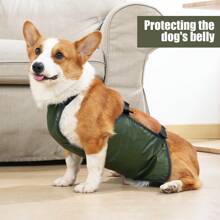 Waterproof Pet Clothes Dog Rain Jacket Belly Cover Corgi Raincoat Dog Bellyband Breathable Anti-Dirty Puppy Outfits Doggy Raincoat Dog Belly Protector