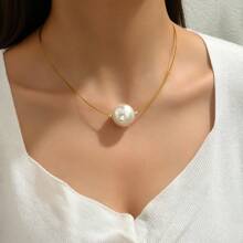 1 件女士婚礼季节大珍珠吊坠项链 - 彩色 - 查看 1