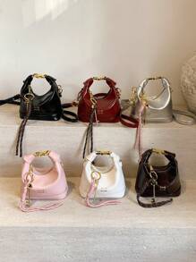 New Mini Handheld Bag, Solid Color, Small Size Wristlet