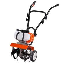 Tiller Cultivator, Garden Cultivator, Tiller With 4 Steel Adjustable Front Tines For Lawn, Garden And Field Cultivation - 43CC 2-stroke - View 8