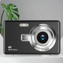 Fotocamera digitale 4K HD, videocamera, anti-shake per esterni, fotocamera istantanea con zoom 16x, compatta, adatta per fotografia da principianti, fotocamera retrò