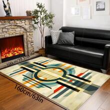 [Plush Velvet 700g/㎡ Latex Backing 5mm Thick] 1pc Bohemian Style Area Rug, Solid Color Carpet, Soft Non-Slip Washable For Living Room Bedroom Kitchen Office, Indoor Outdoor Home Decor Farmhouse Rug, Play Mat Back To School