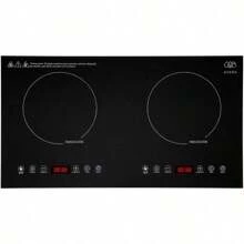 AVERA Parrilla de Induccion Electrica de 2 Zonas 2000W, con Temporizador (Empótrala en Casa o Llévala a cualquier lugar) Seguridad, Pantalla LCD, Controles Touch, Portatil, Ahorro de Energia, PIV2 - Tipo de Enchufe A USA (110-127V) - Ver 1