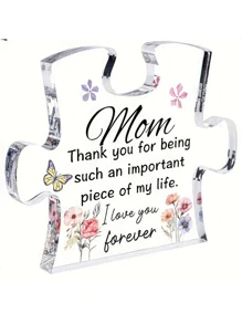 Transparent Acrylic Puzzle Decoration, Desktop Display Gift For Holidays, Party Decor